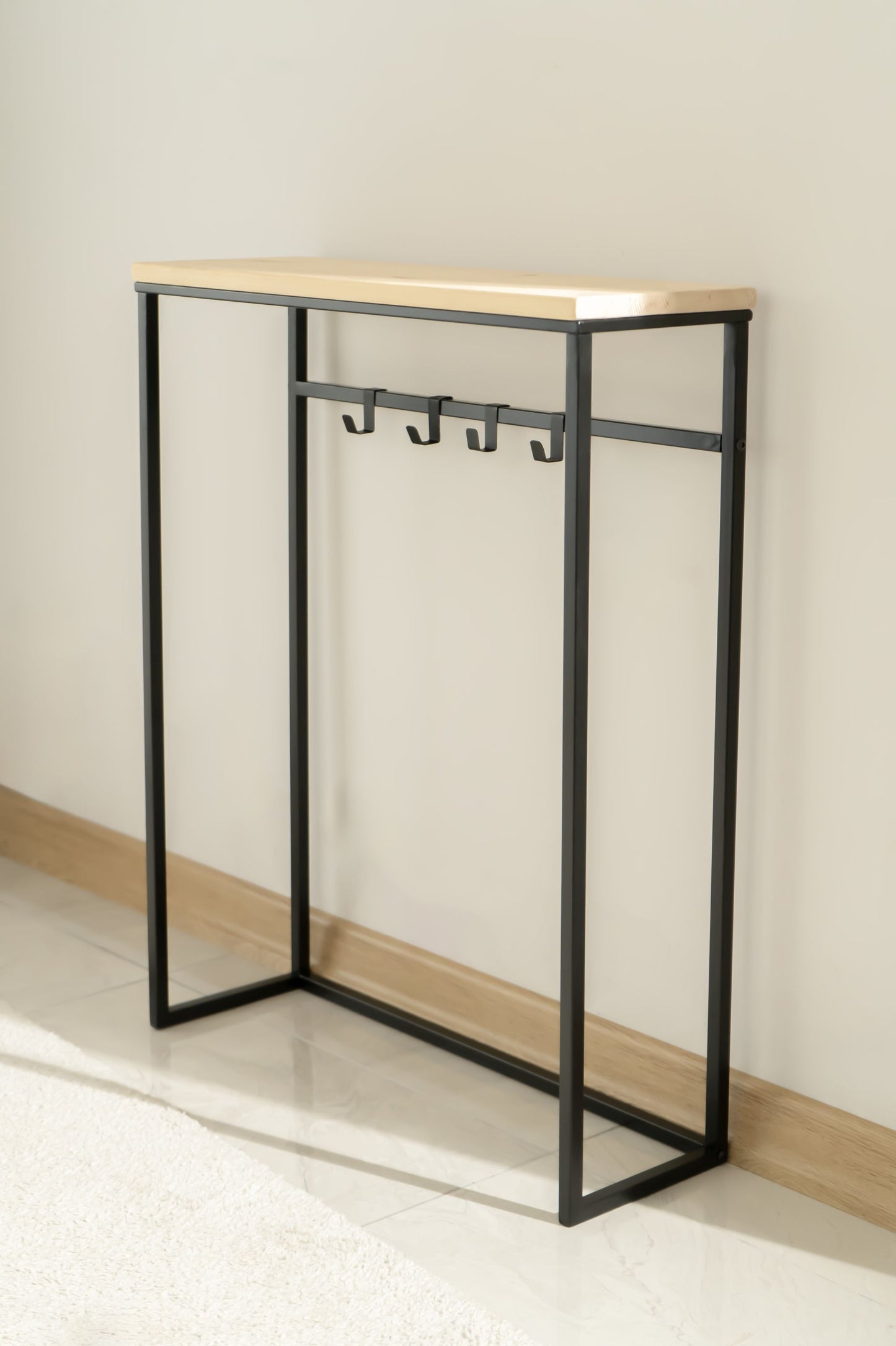 Hanger Console with Hooks, Hallway Table, Entryway Hall Furniture