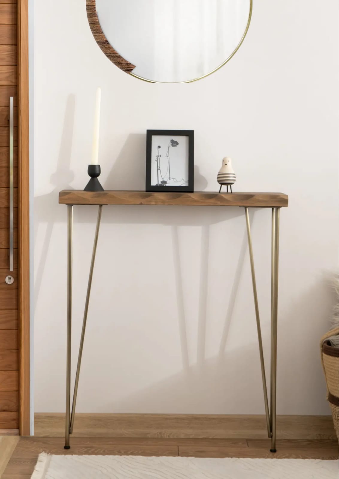 Metal Brushed Gold Console Stand, Radiator Shelf, Home Gift
