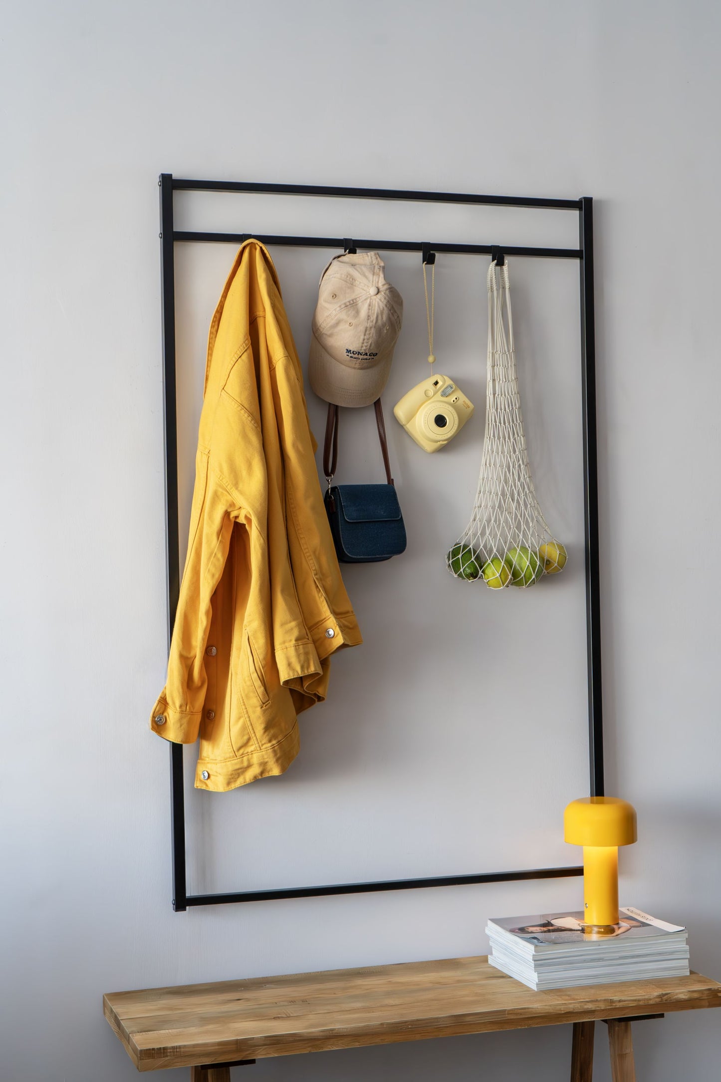 Coat Rack Hallway Hanging Rack, Key Mail Hooks, Metal Wall Coat Hanger