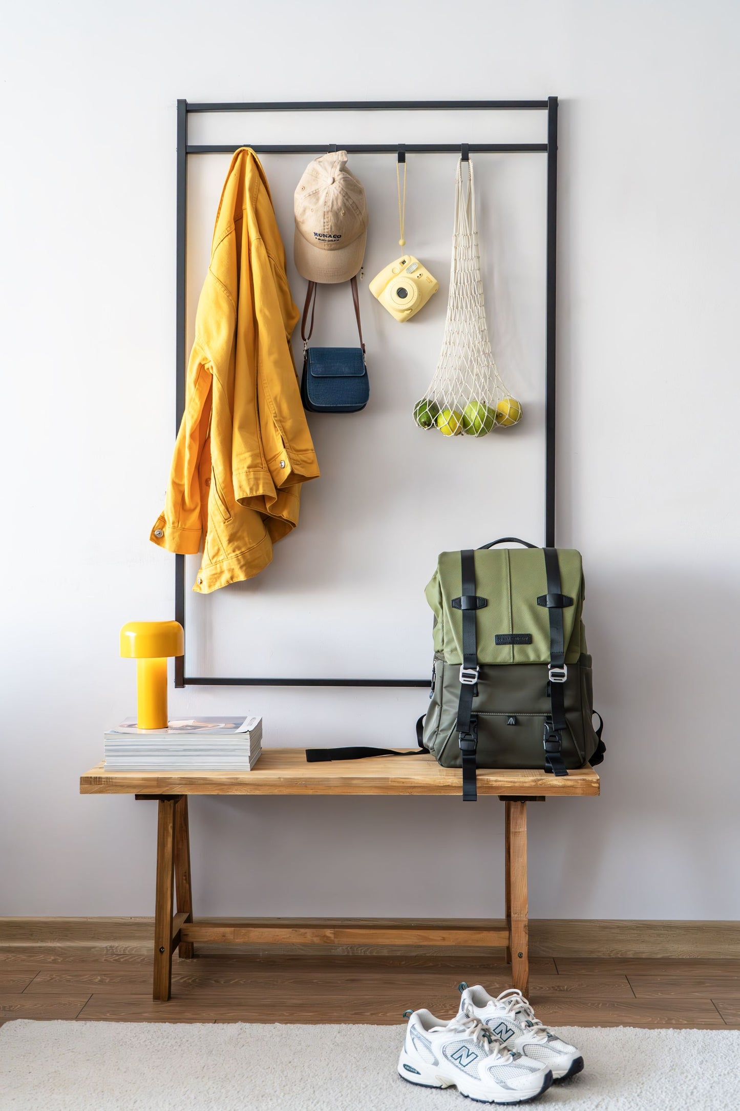 Coat Rack Hallway Hanging Rack, Key Mail Hooks, Metal Wall Coat Hanger