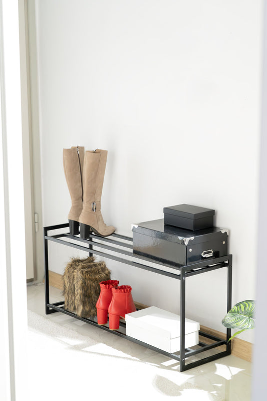 2 Tiers Metal Oversized Shoe Rack, Metal Shoe Rack, Shoe Rack for Corridor