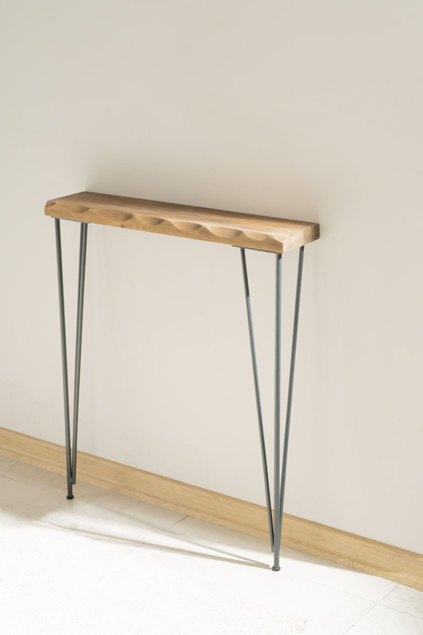 Handmade Natural Wood Walnut Colour Console Table, Entrance Console Table