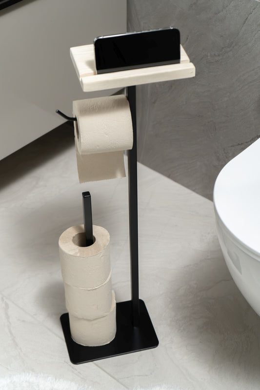 Toilet Paper Holder with Phone Holder