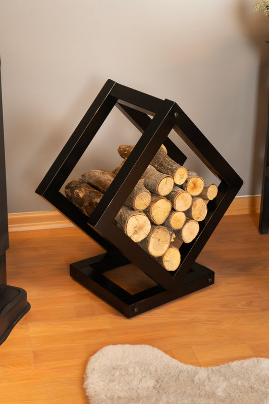 Metal Fireplace Wood Rack, Metal Log Holder, Fireplace Accessory, Home and Garden Decoration,