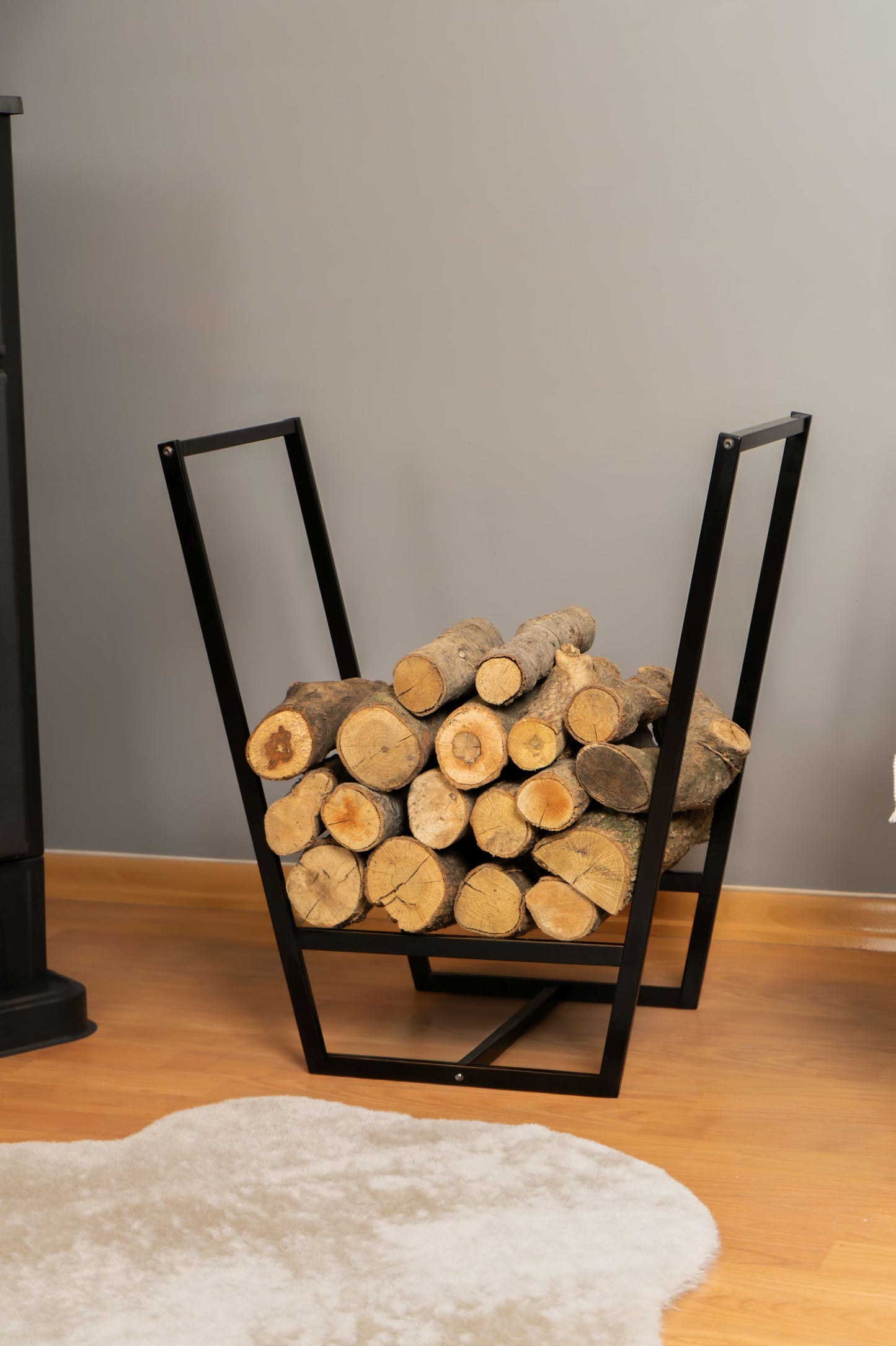 Stylish Indoor Firewood Rack , Metal Firewood Holder, Indoor Firewood Rack