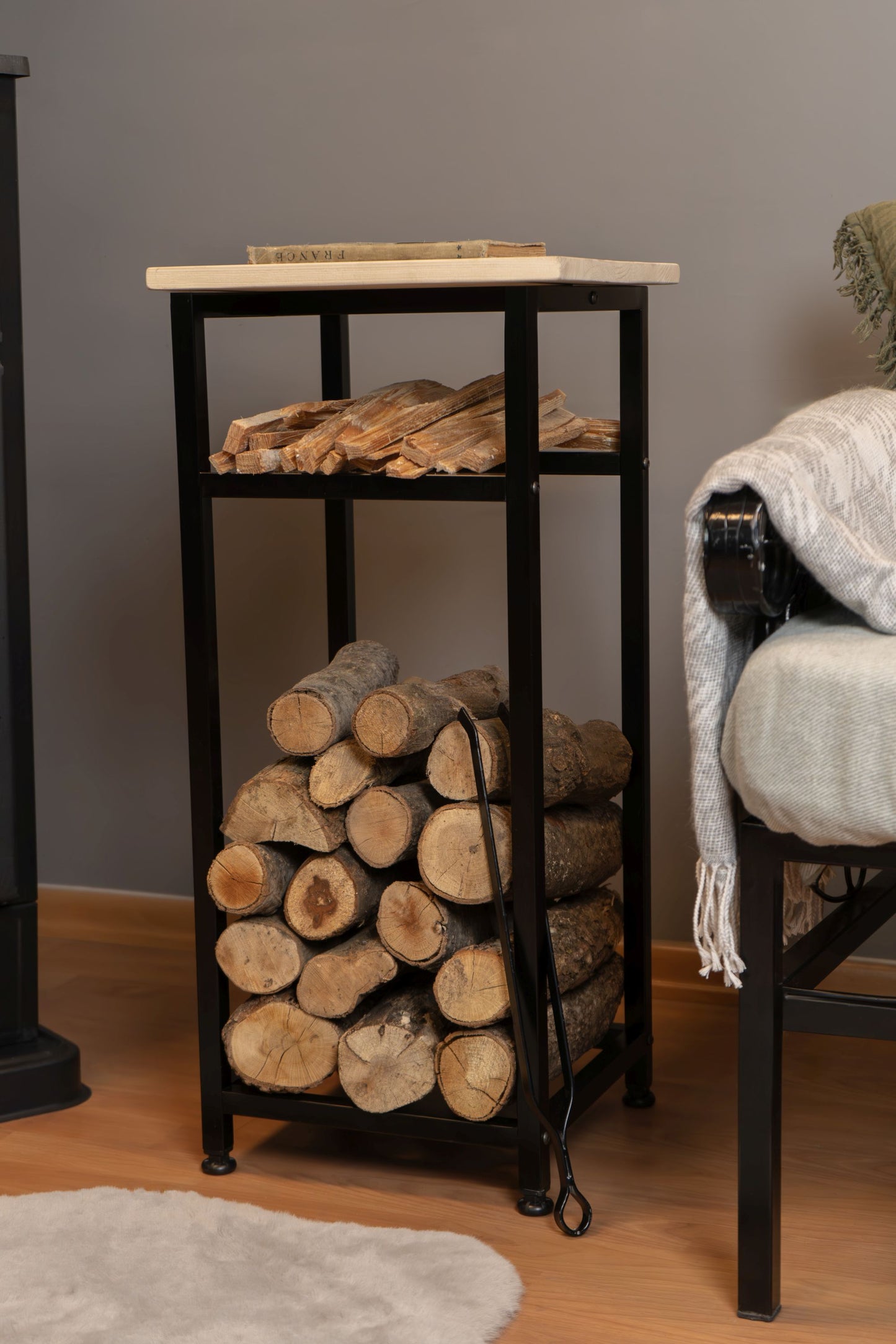 Firewood Storage, Fireplace Wood Holder, Gift