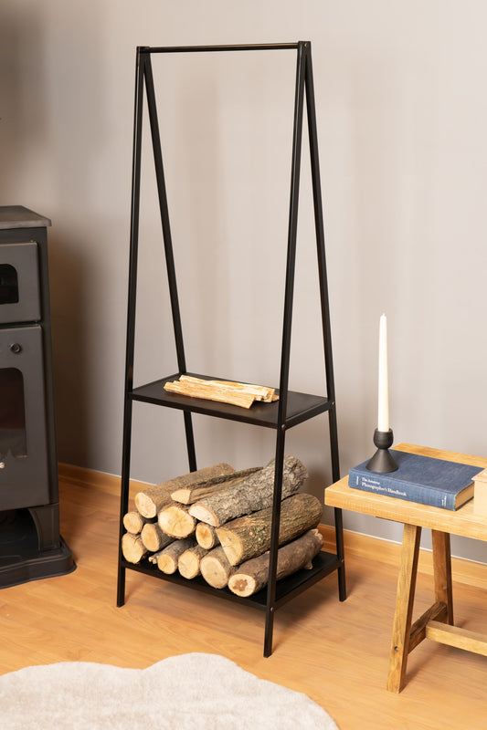 Metal Wood Holder, Fireplace Wood Storage, Gift For Dad