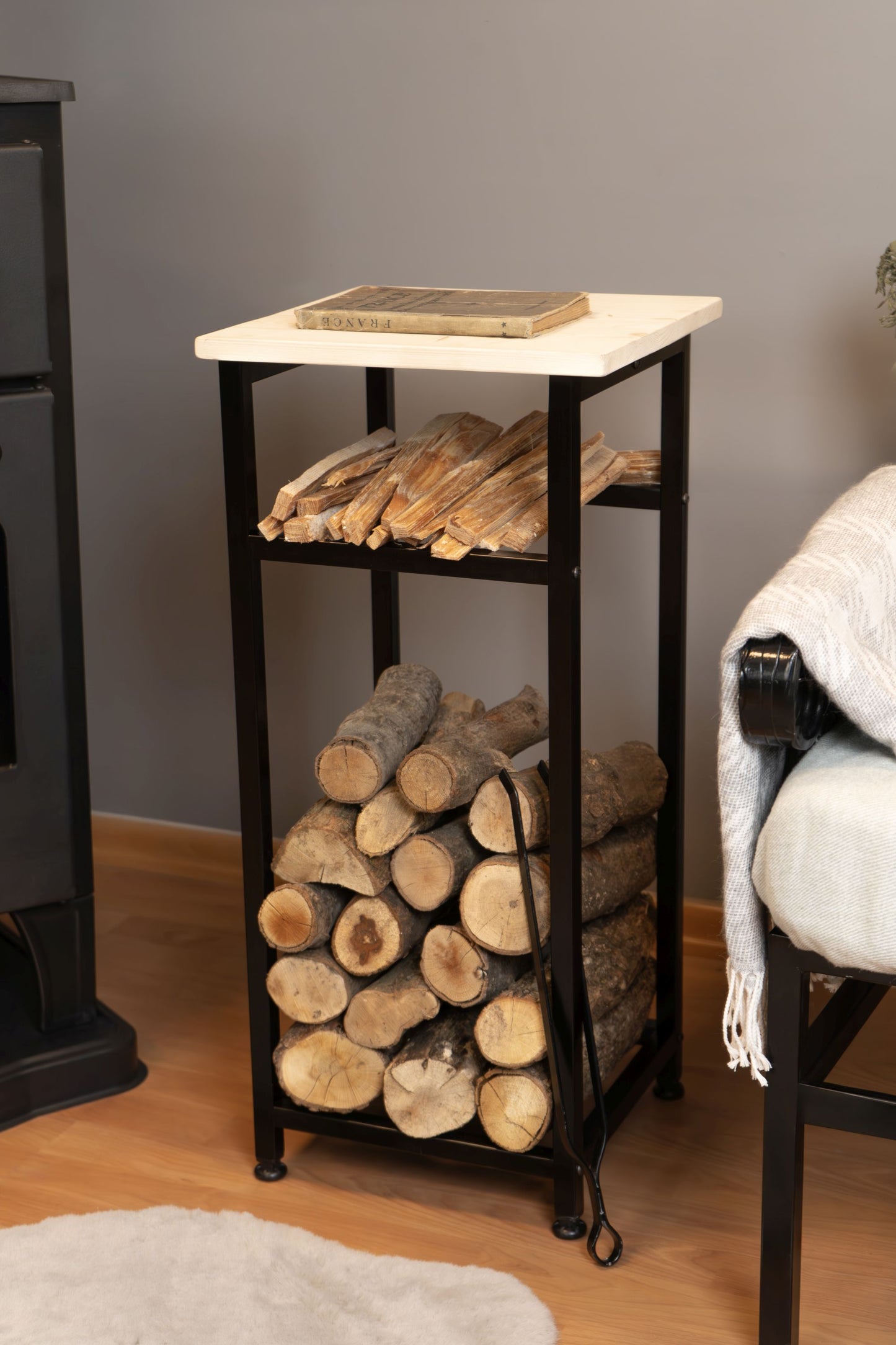 Firewood Storage, Fireplace Wood Holder, Gift