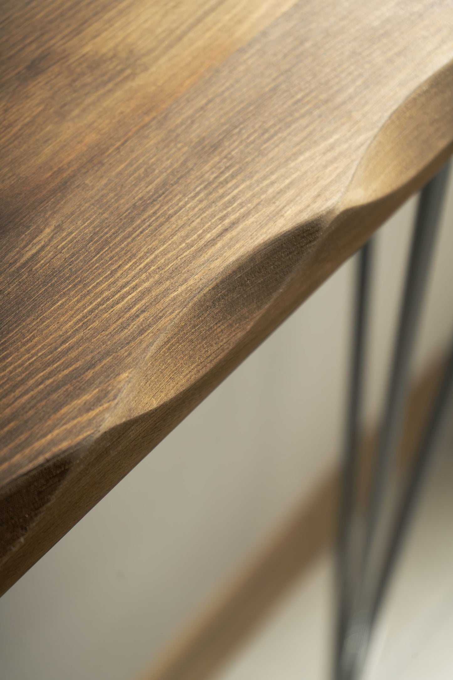 Handmade Natural Wood Walnut Colour Console Table, Entrance Console Table