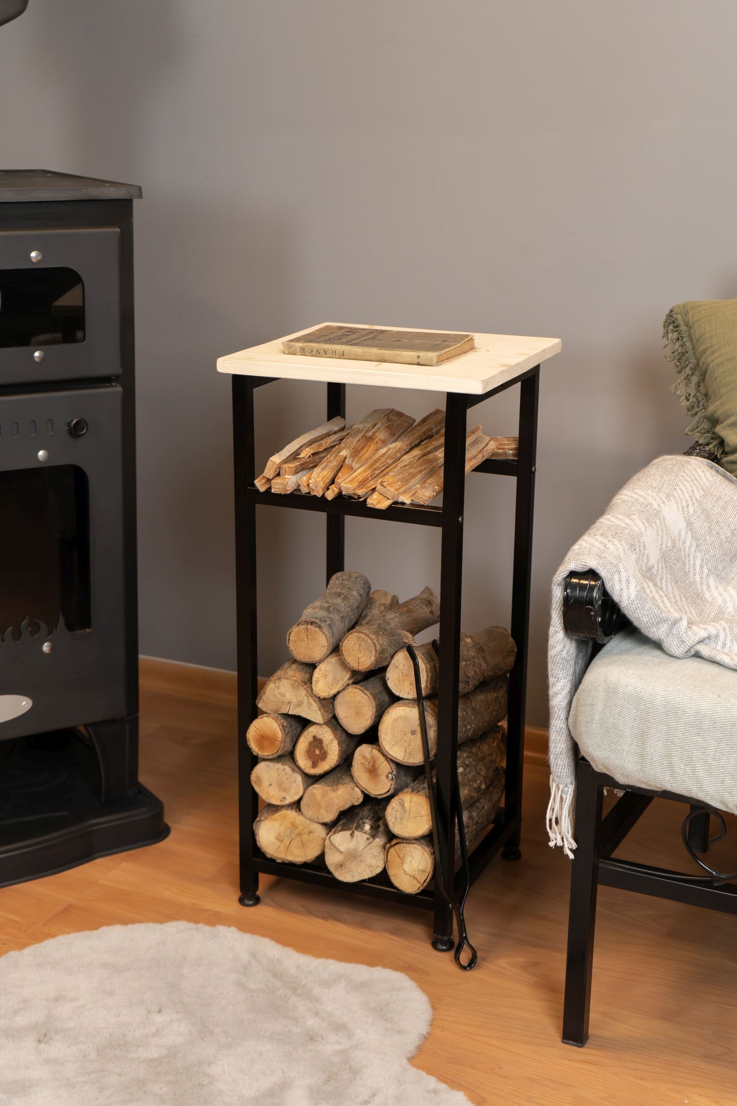 Firewood Storage, Fireplace Wood Holder, Gift