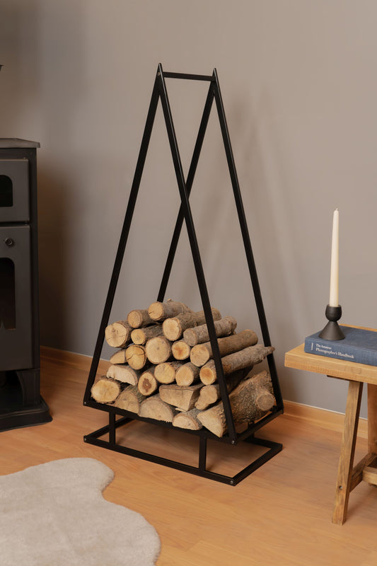 Pine Shape Metal Wood Holder, Fireplace Wood Holder, Home Gift